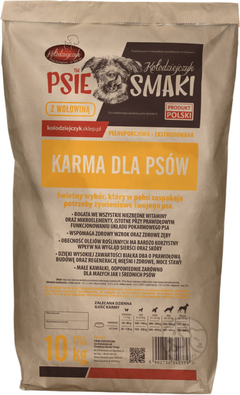 KOŁODZIEJCZYK Karma Wołowa 10kg