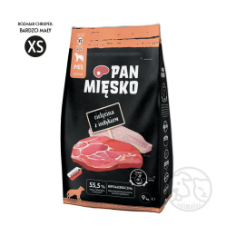 Pan Mięsko CIELĘCINA Z INDYKIEM XS 9kg