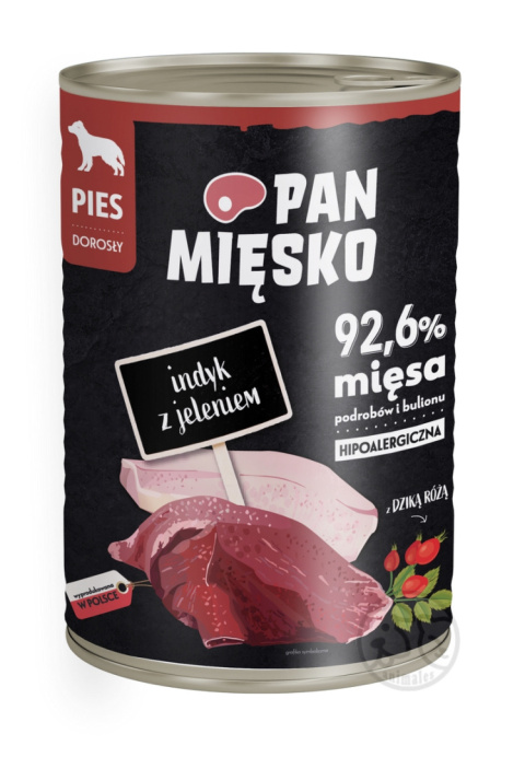 Pan Mięsko Indyk z jeleniem - puszka 400g