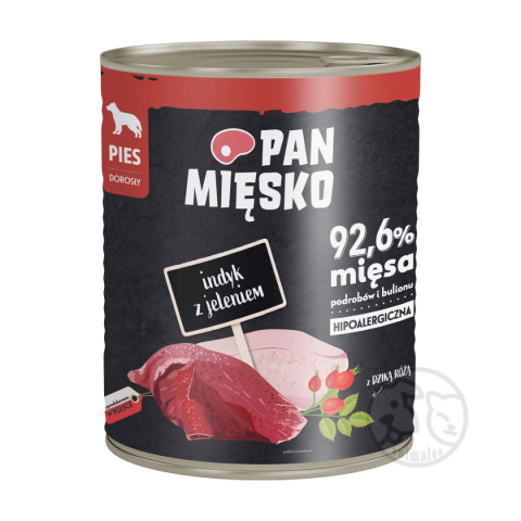 Pan Mięsko INDYK Z JELENIEM - puszka 800g