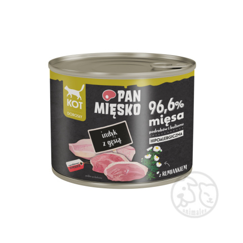 Pan Mięsko Indyk z gęsią - puszka 200g dla Kota