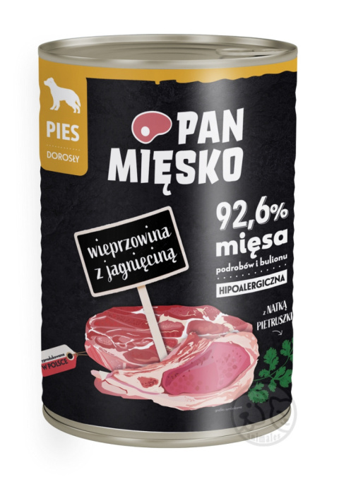 Pan Mięsko Wieprzowina z jagnięciną - puszka 400g