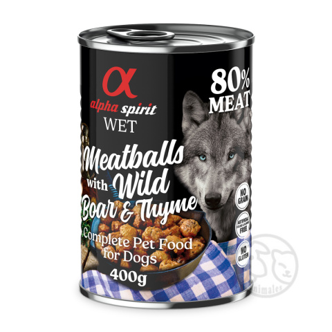 Alpha Spirit Meatballs klopsiki Dzik z tymiankiem 400g - puszka