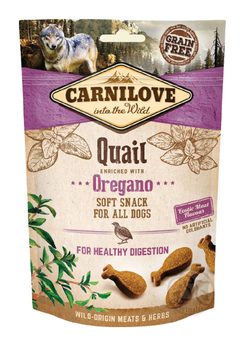 CARNILOVE Przysmak Soft Snack Przepiurka z oregano 200g