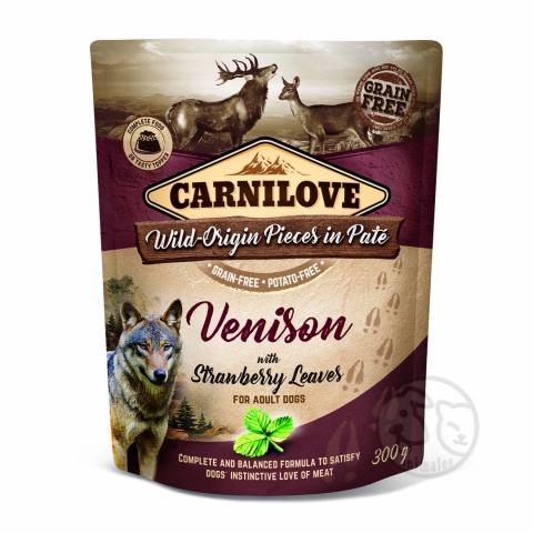 Carnilove karma mokra Dziczyzna i liście truskawki 300g - saszetka