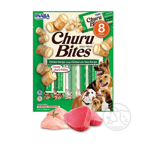 Inaba Dog Churu Bites Ciasteczka Kurczak z tuńczykiem 8 x 12g