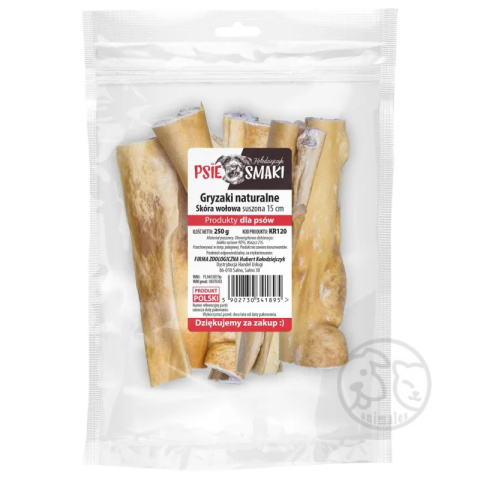 KOŁODZIEJCZYK Gryzak skóra wołowa 250g - 15cm KOŁODZIEJCZYK Gryzak skóra wołowa 250g - 15cm