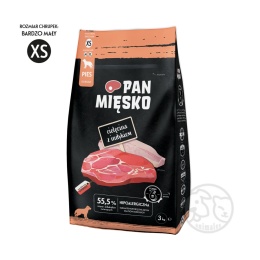 Pan Mięsko CIELĘCINA Z INDYKIEM XS 3kg