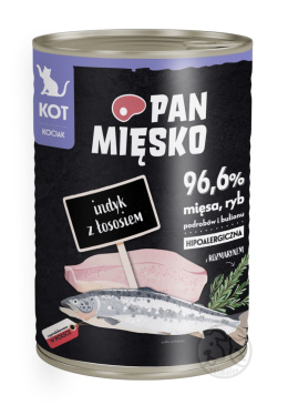 Pan Mięsko Indyk z łososiem - puszka 400g dla Kociąt